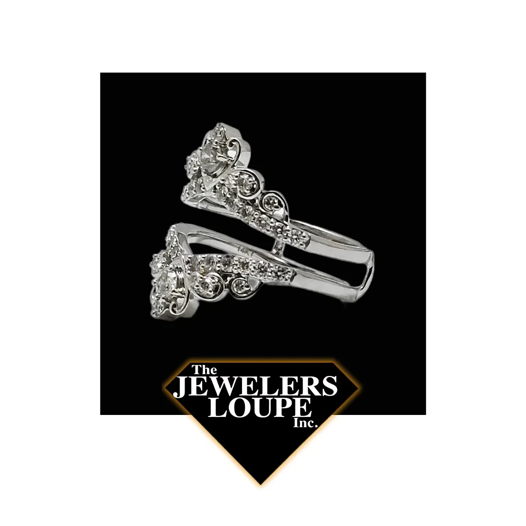14K White Gold .98CTW Diamond Ring Jacket (99971)
