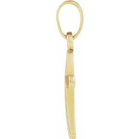 14K Yellow 16.5x9.5 mm Cross Pendant