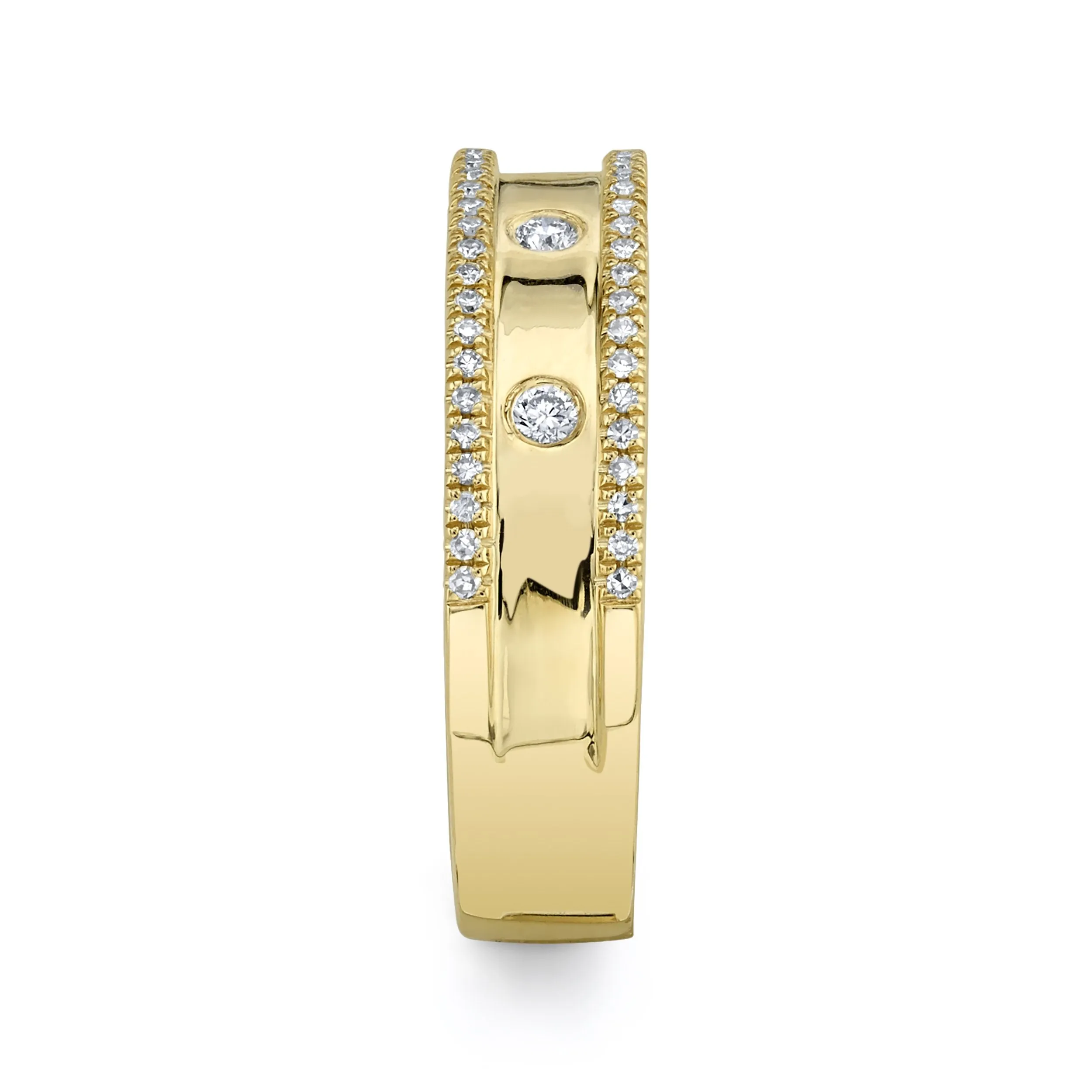 14K Yellow Gold Polished Diamond Ring