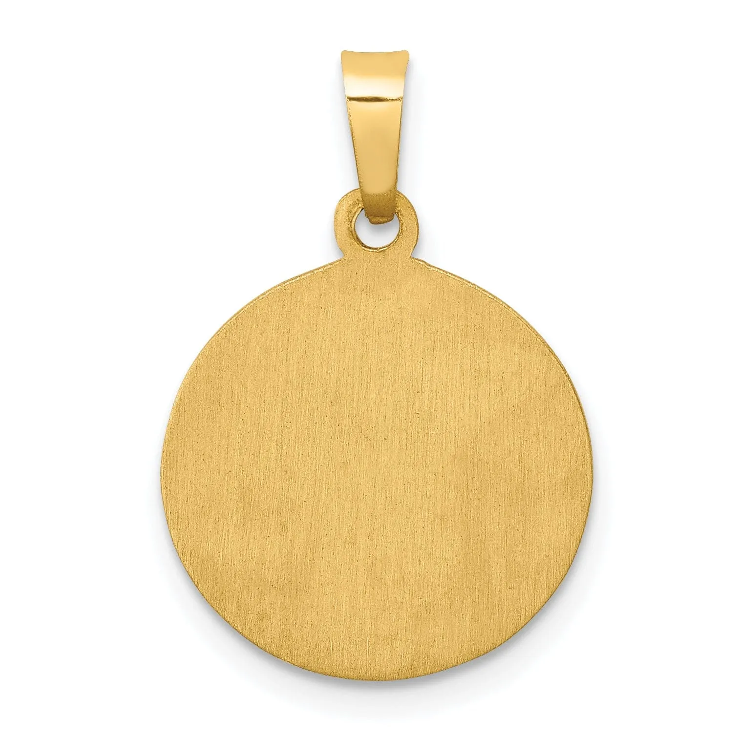 14k Yellow Gold Saint Lucy Medal Pendant