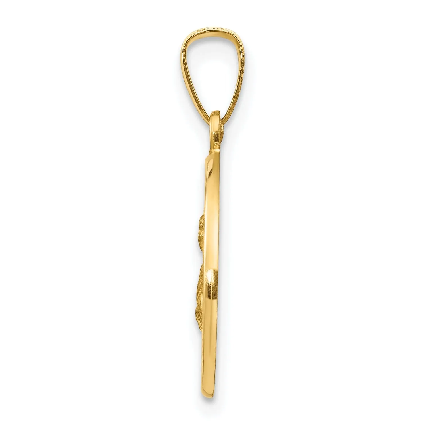 14k Yellow Gold Saint Lucy Medal Pendant