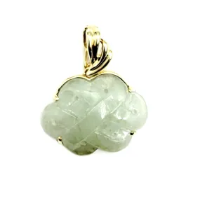 14kt Gold Jade Infinity Knot Pendant