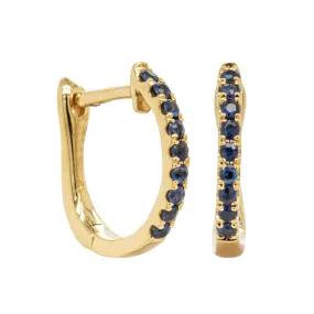 18ct Yellow Gold .14ct Sapphire Cosy Earrings
