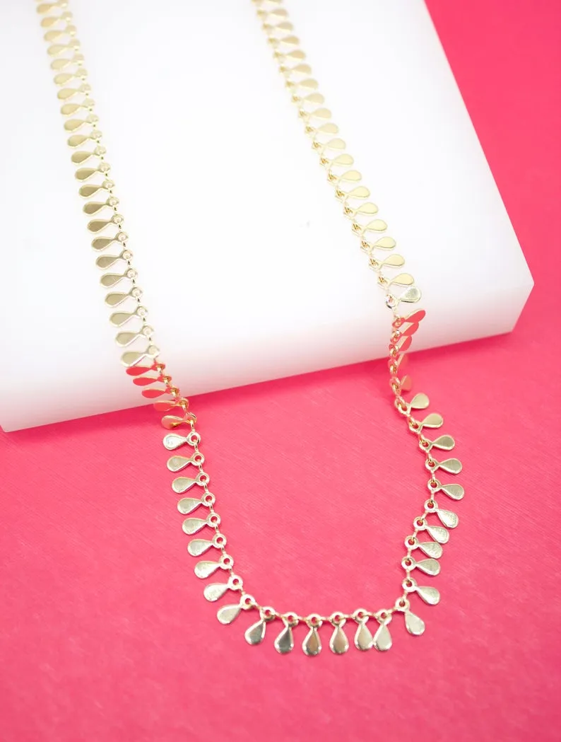 18K Gold Filled Tear Drop Choker (G31)