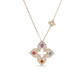 18K Gold Venetian Princess Multi Gemstone Necklace