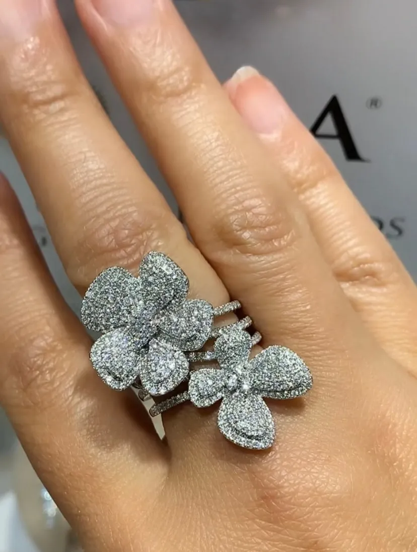 1.90ct t.w. Round Brilliant Pave Set Diamond Cocktail Ring