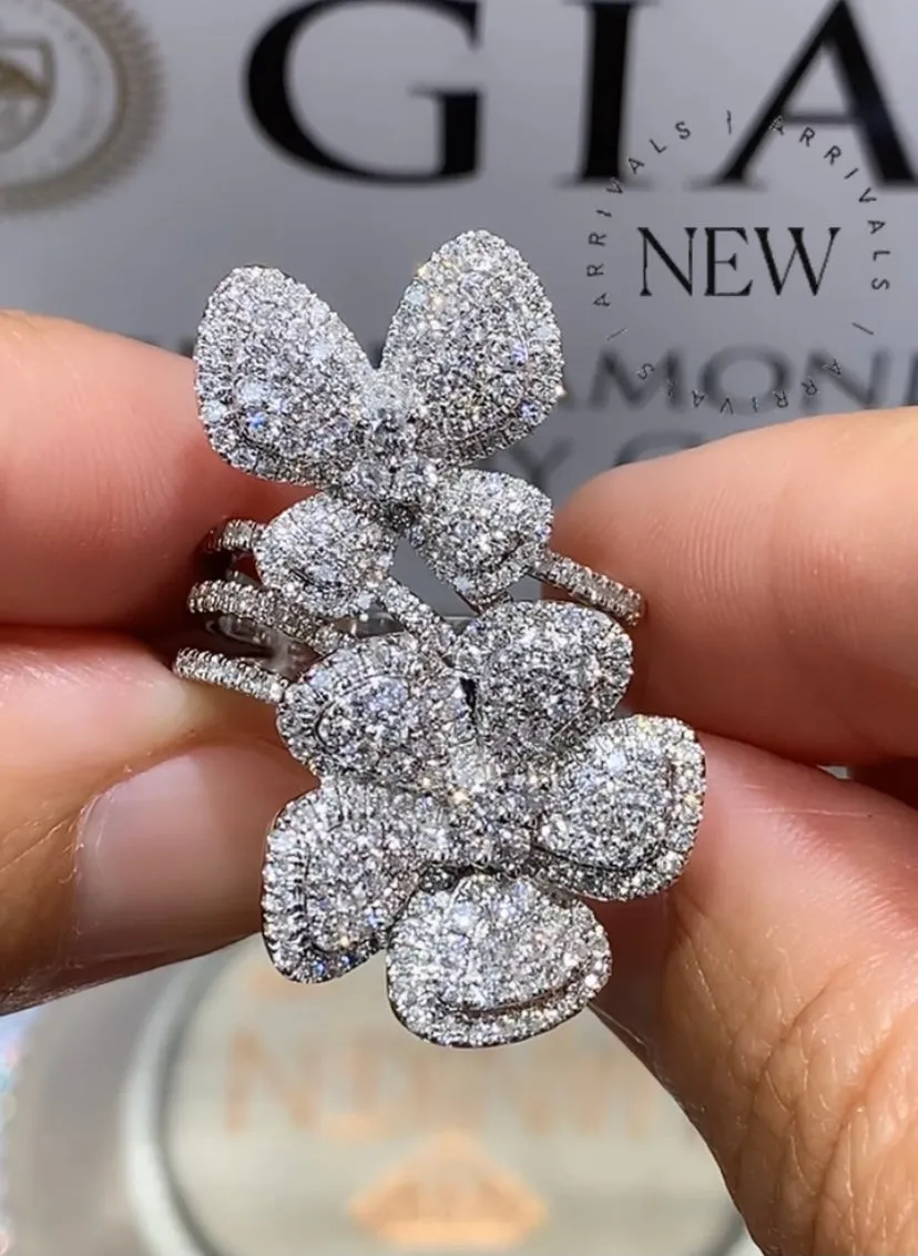 1.90ct t.w. Round Brilliant Pave Set Diamond Cocktail Ring