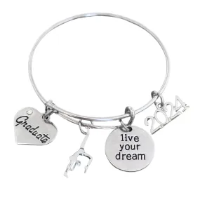 2024 Gymnastics Graduation Bangle Bracelet