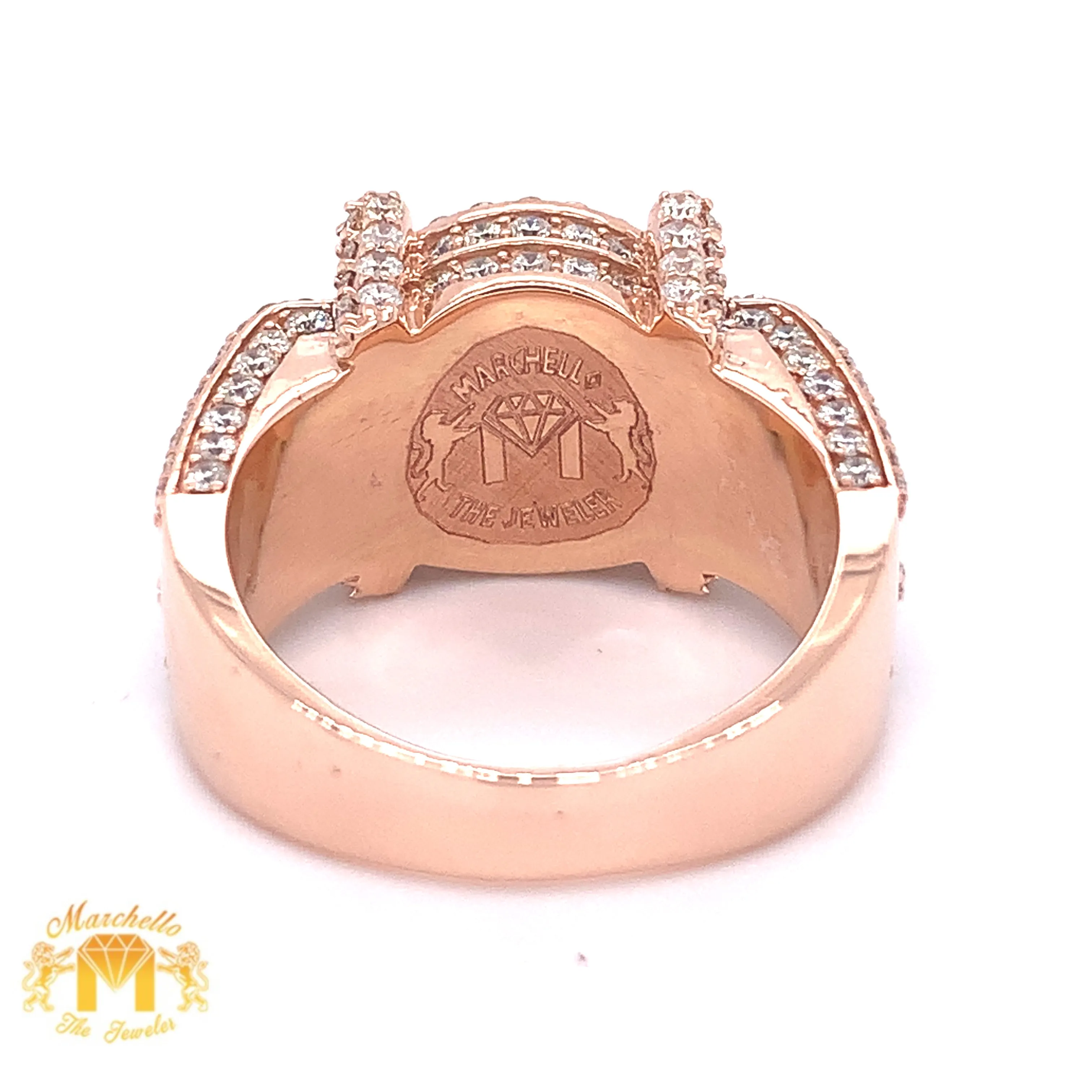 4ct Baguette and Round Diamond 14k Gold Monster #30 Ring