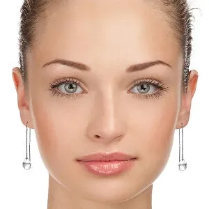 6 Carat 14K Solid White Gold Spectacular Life White Topaz Earrings