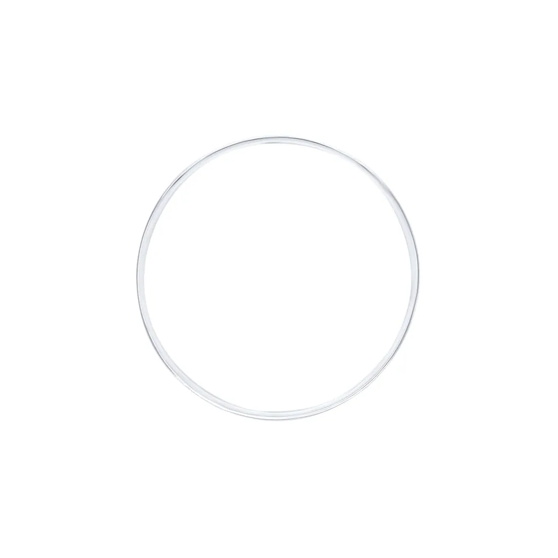 66mm Solid Half Round Bangle in Sterling Silver