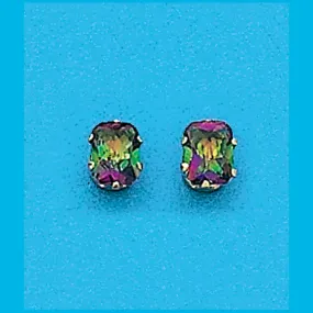 8x6 Emerald Cut Mystic Fire Topaz
