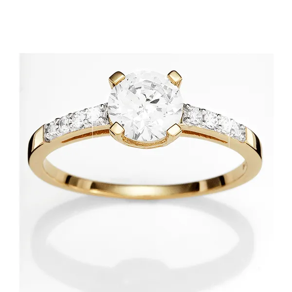 9CT CUBIC ZIRCONIA RING
