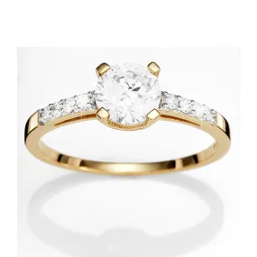 9CT CUBIC ZIRCONIA RING