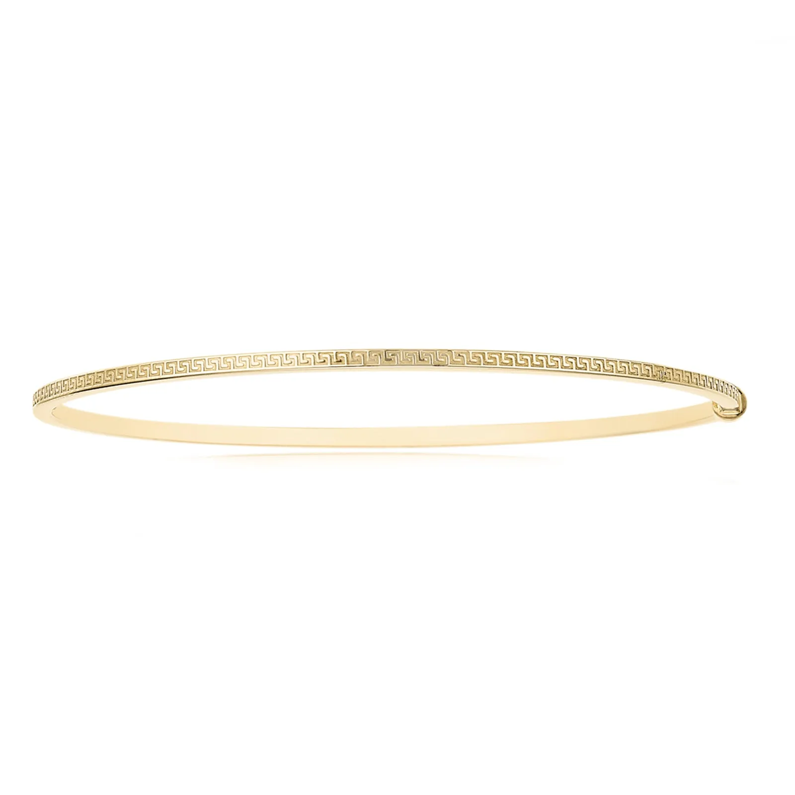 9ct Yellow Gold Silver Filled Greek Key Bangle