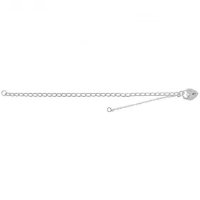 Acotis Silver Charm Bracelet With Heart Padlock G2090