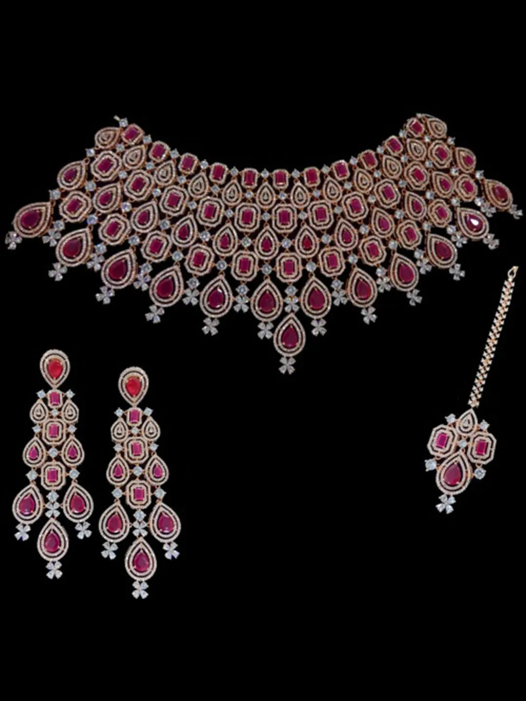 Ad Full Covered Bridal Necklace Set