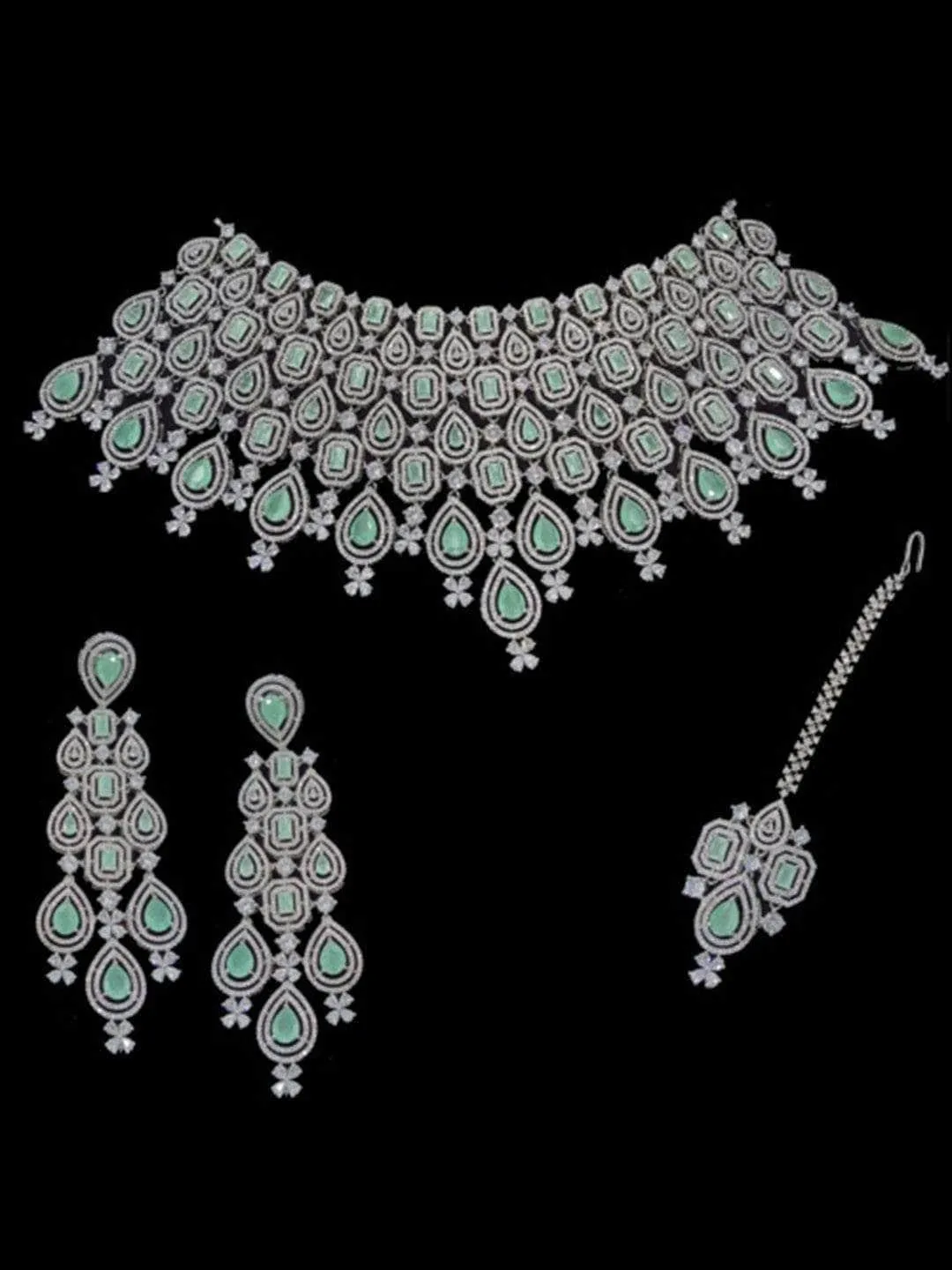 Ad Full Covered Bridal Necklace Set