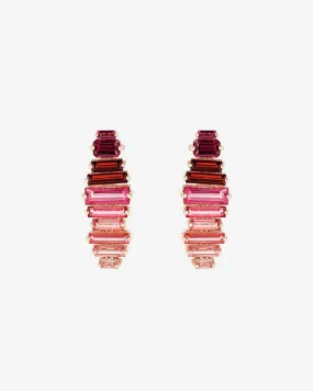 Amalfi Horizontal Red Ombre Drop Earrings