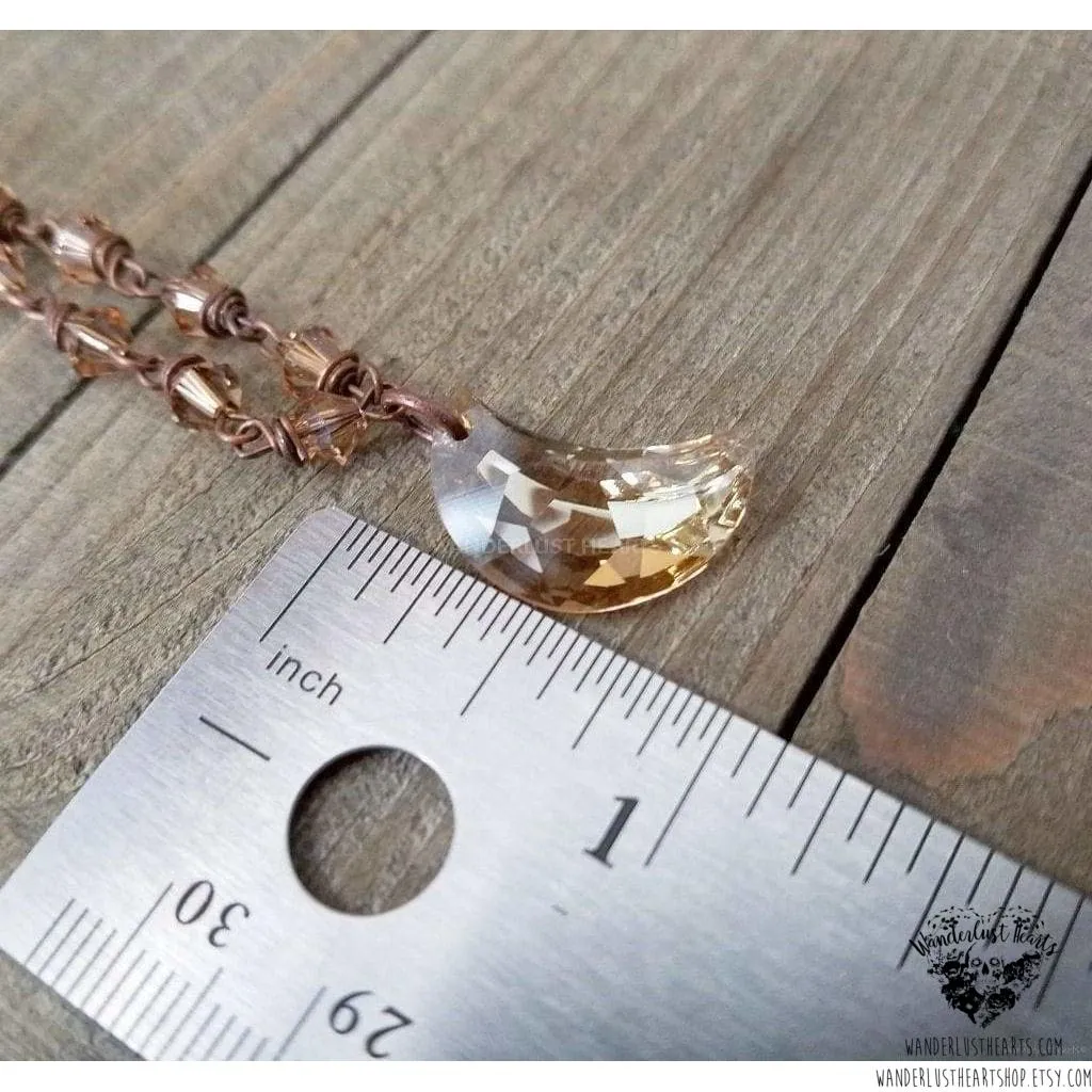 Amber moon Crystal jewelry set