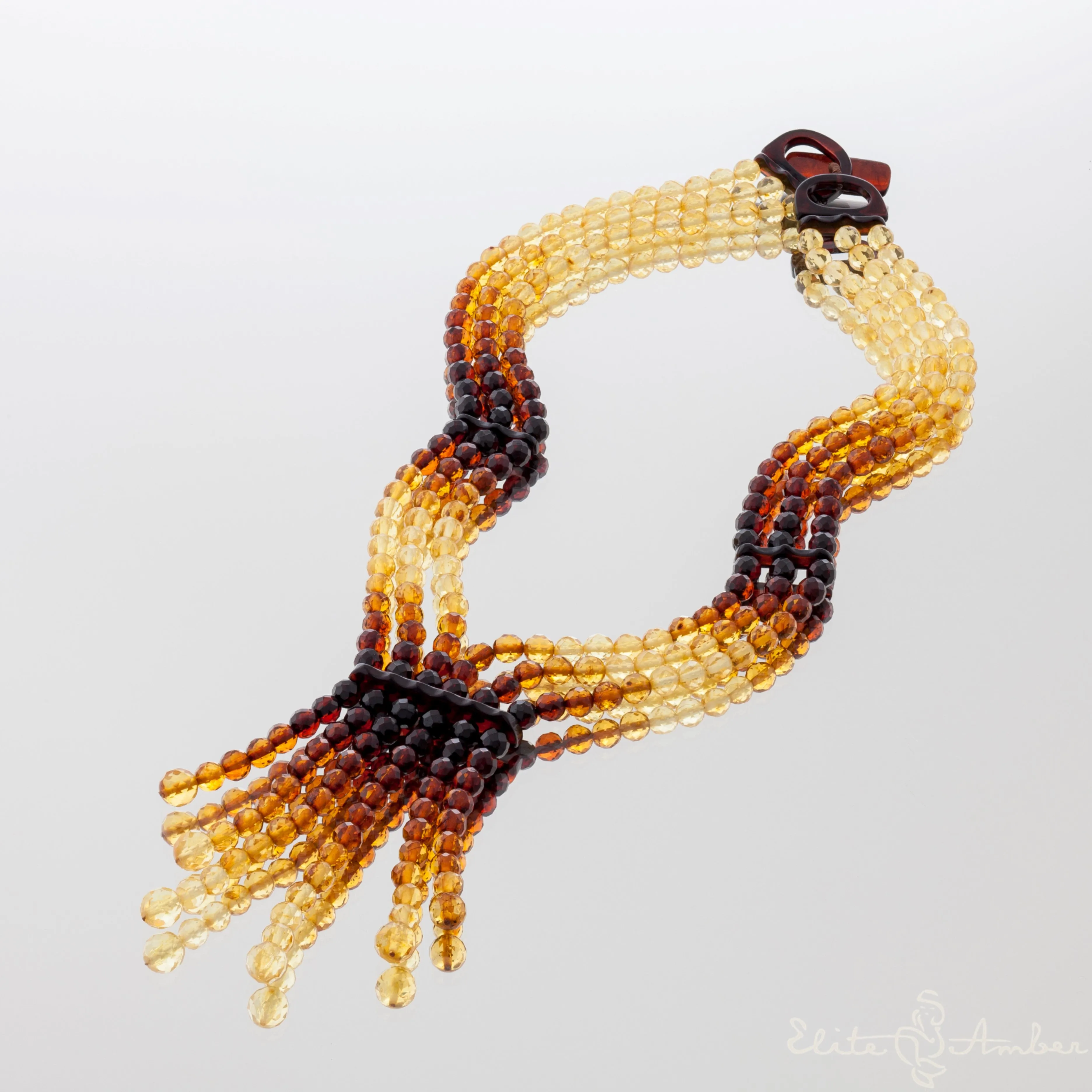 Amber necklace "Queen rain"