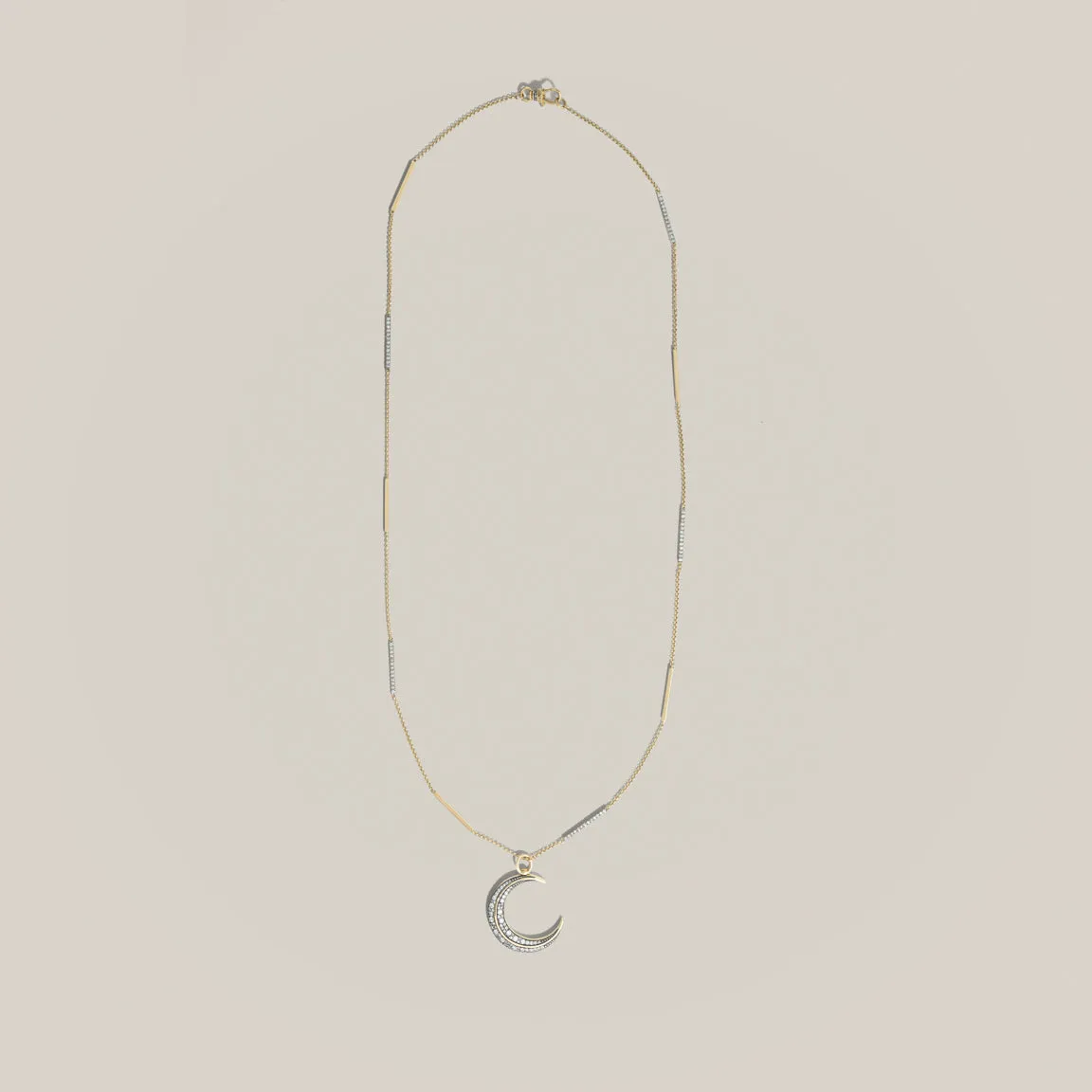 Antique Finish Crescent Moon Pendant