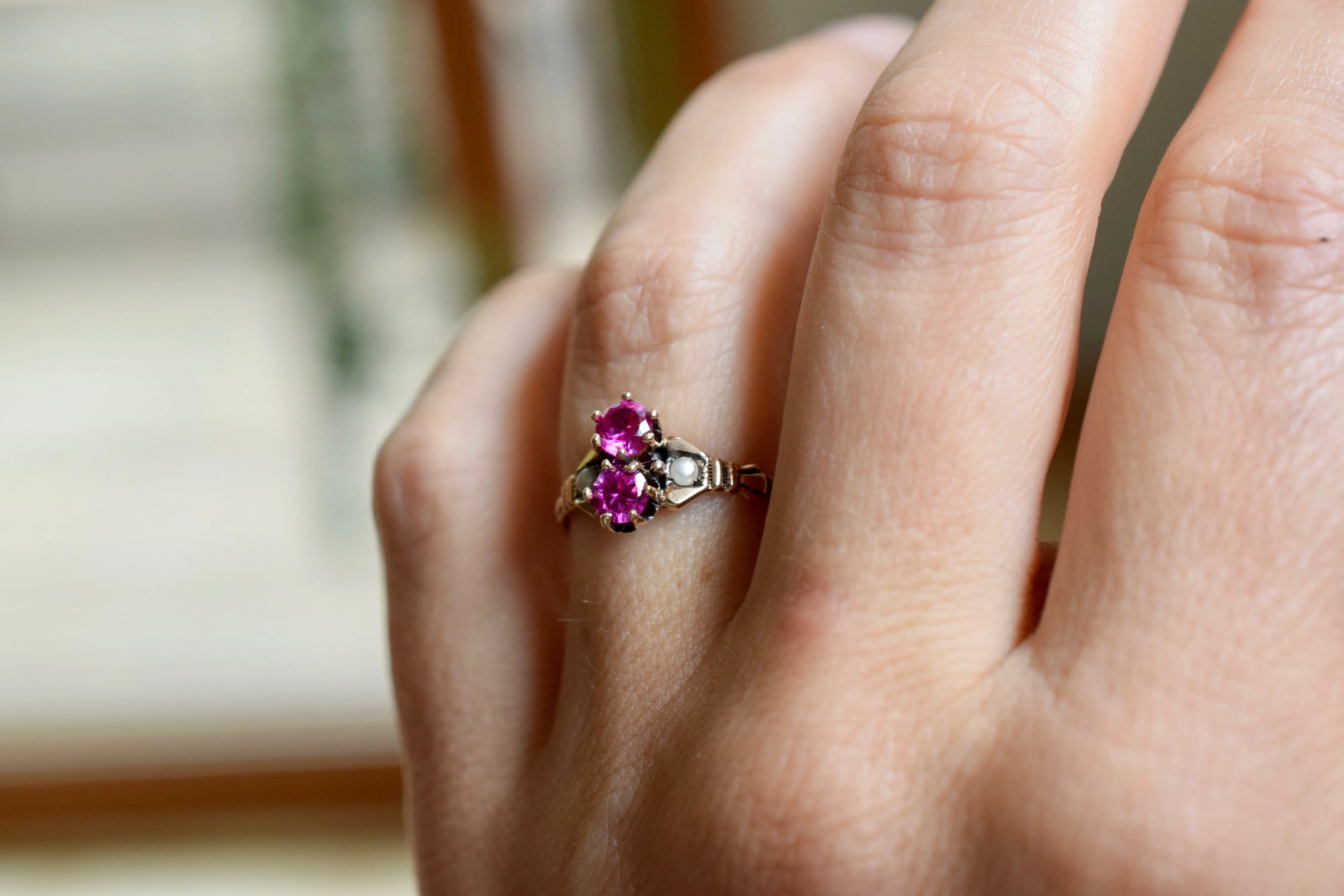 Antique Victorian 14K Ruby Ring