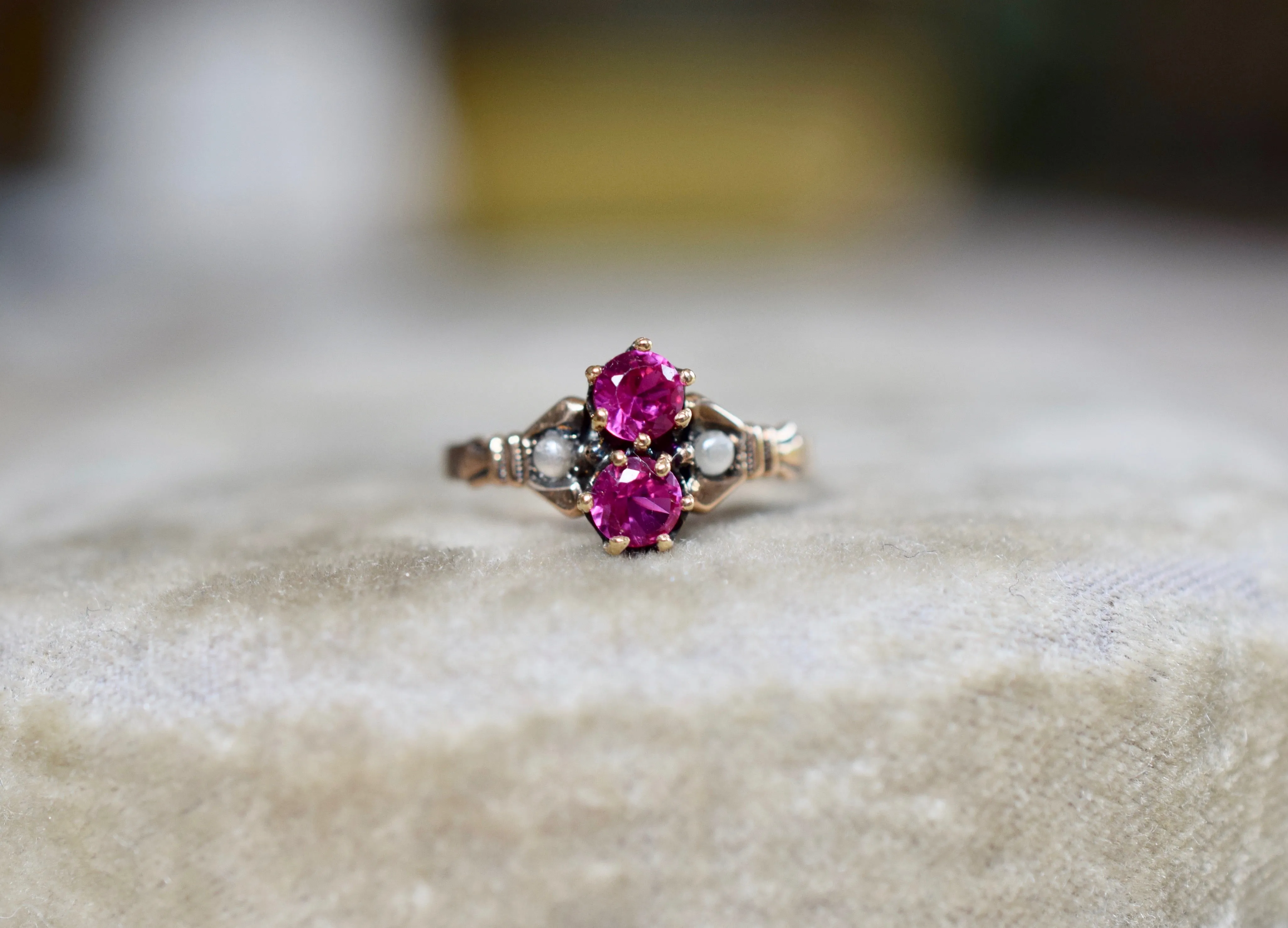 Antique Victorian 14K Ruby Ring