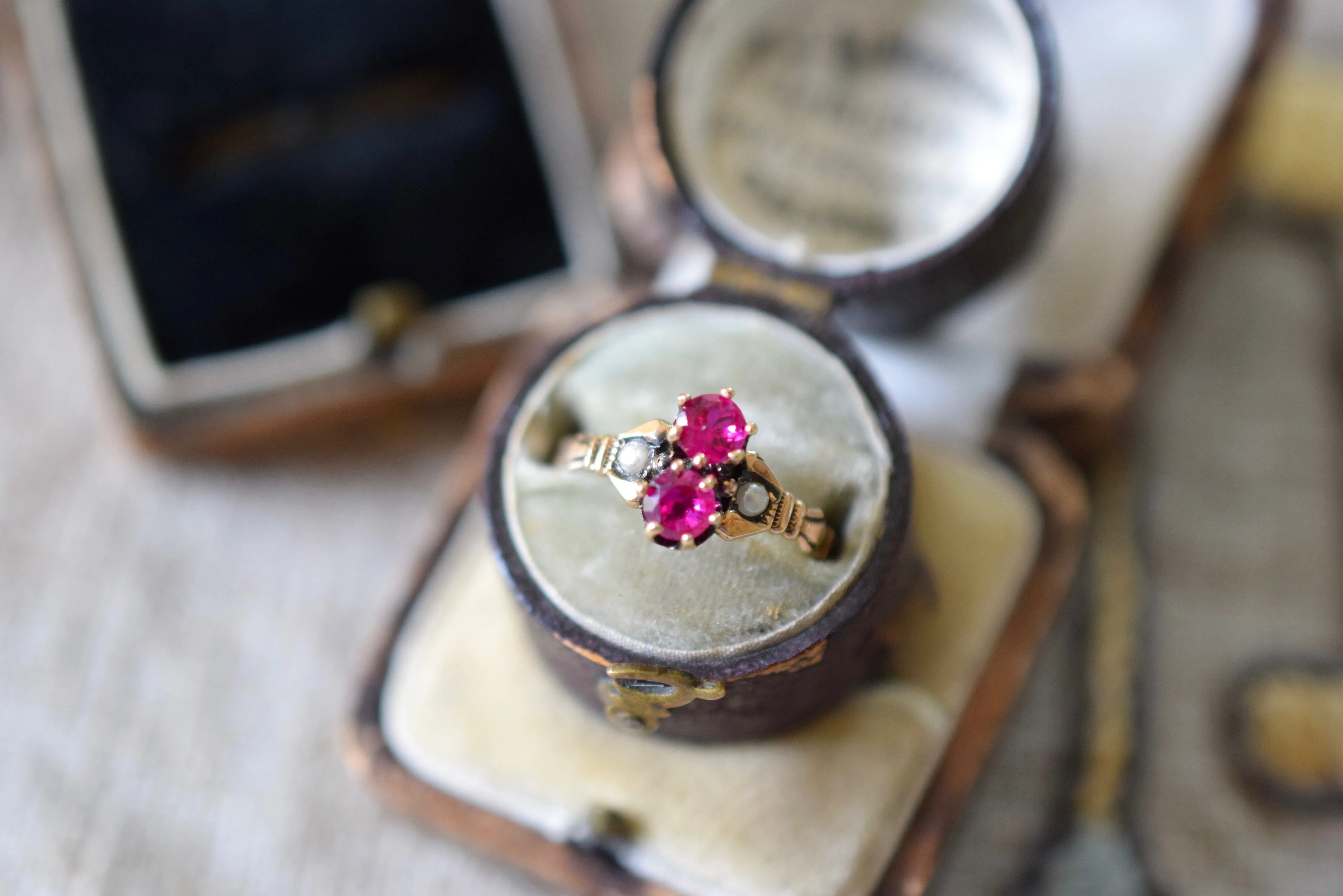 Antique Victorian 14K Ruby Ring