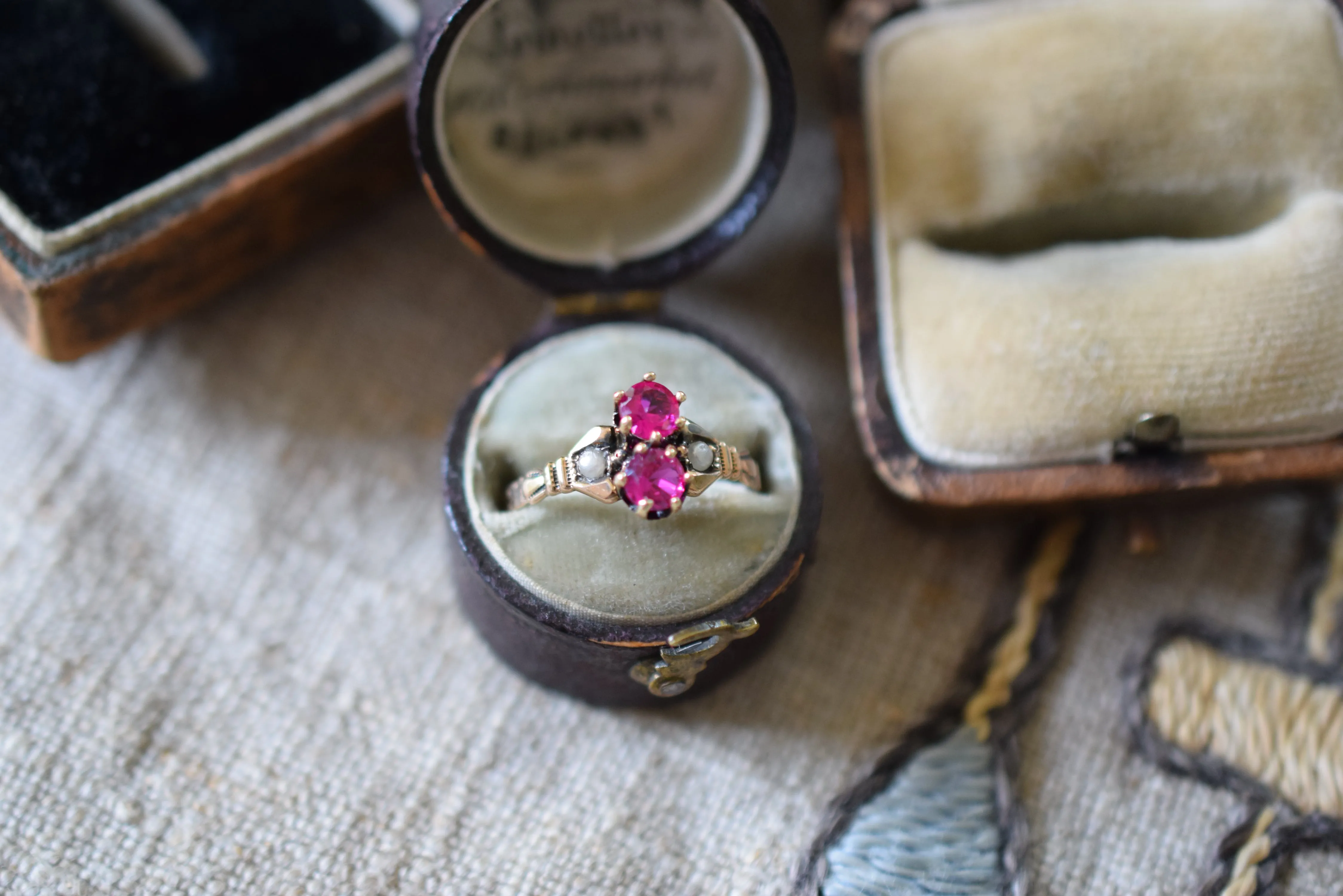 Antique Victorian 14K Ruby Ring
