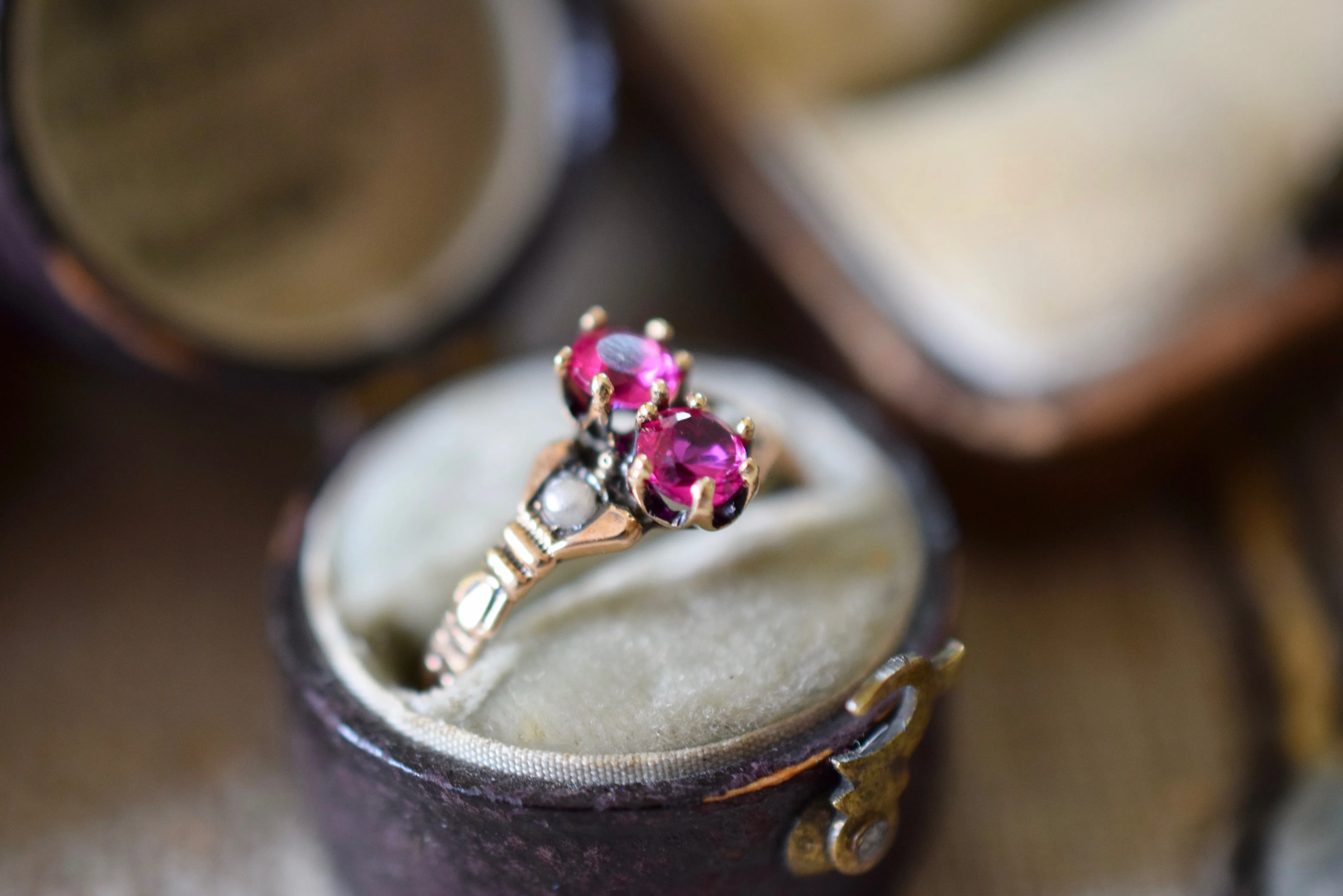 Antique Victorian 14K Ruby Ring