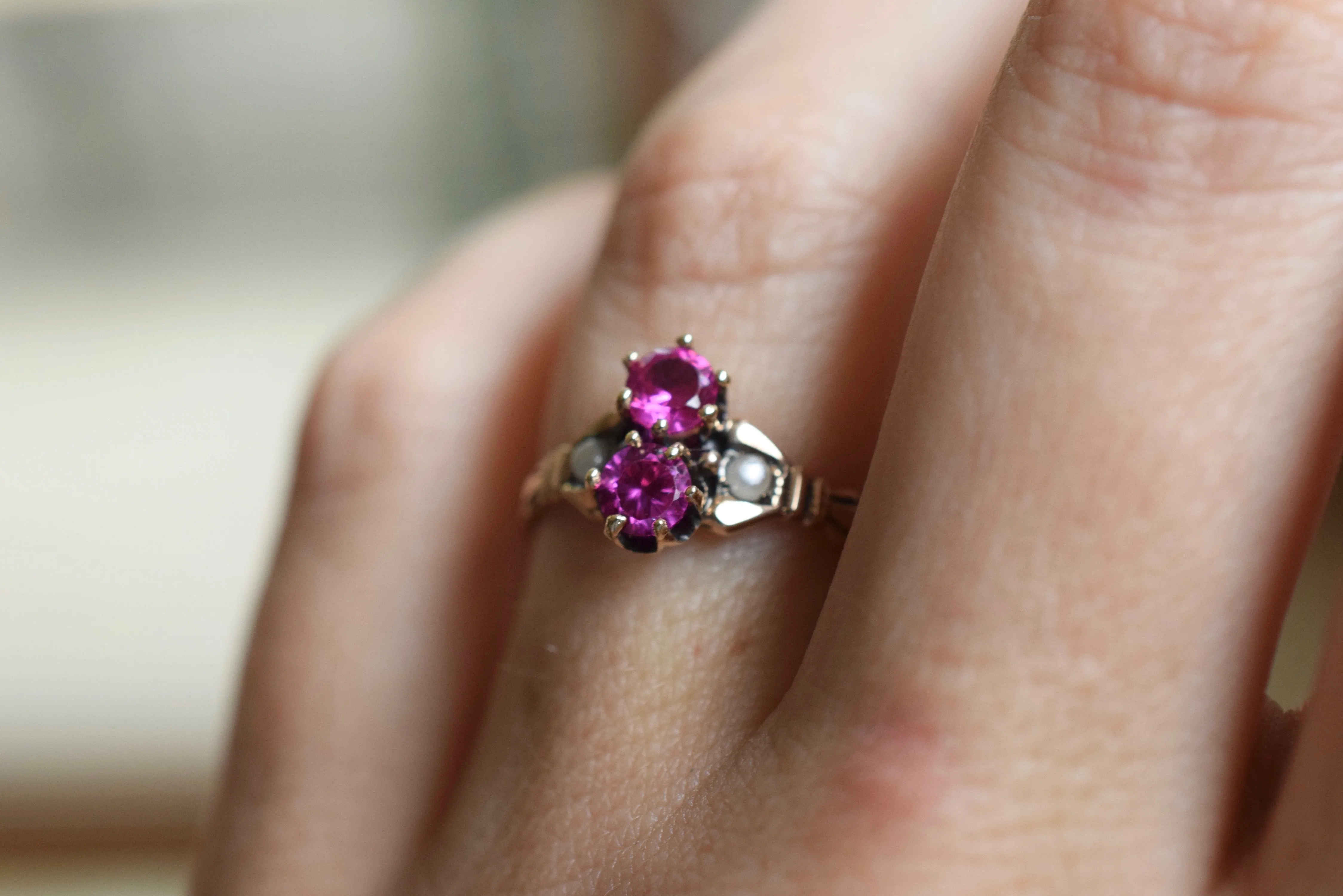 Antique Victorian 14K Ruby Ring