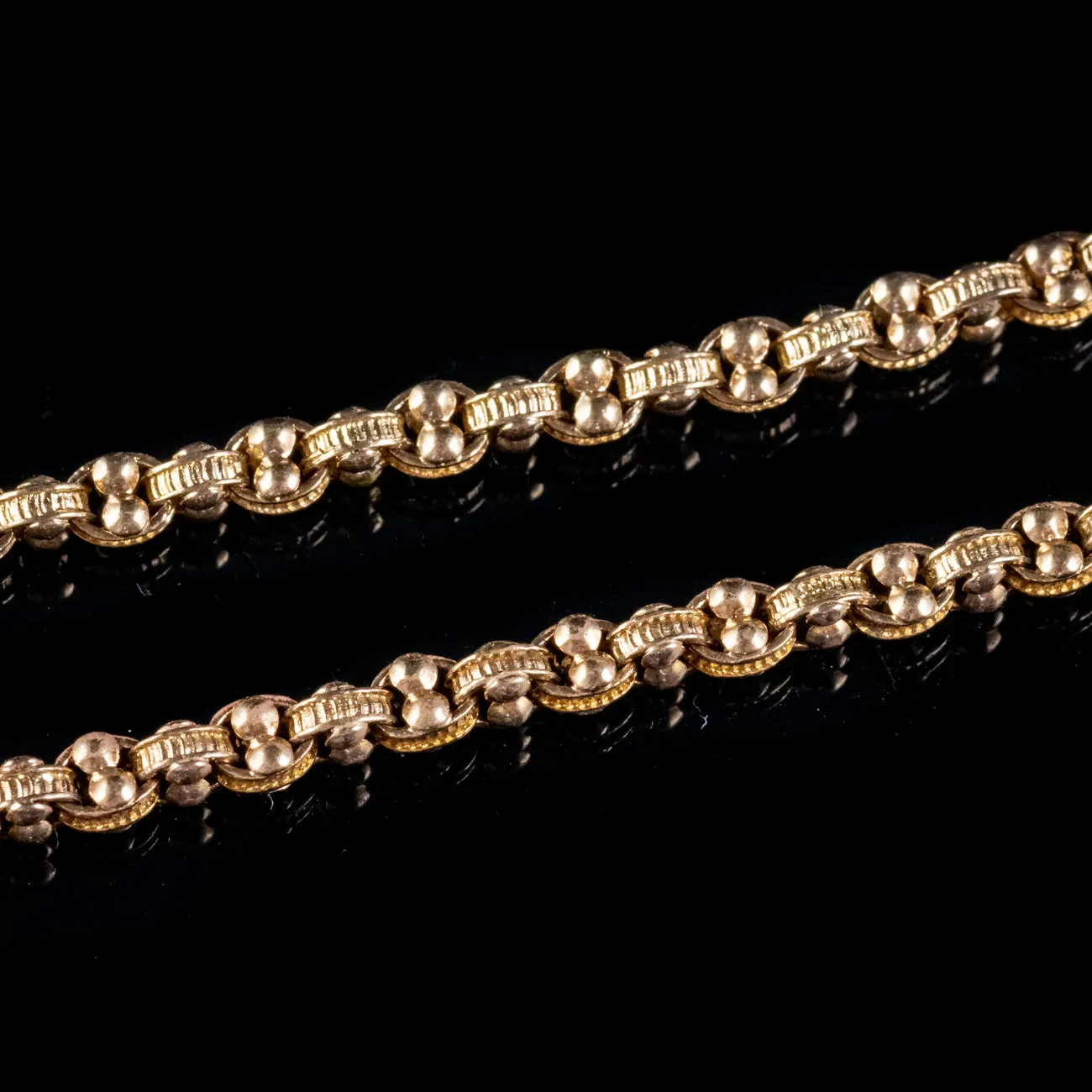 Antique Victorian Long Guard Chain 18ct Gold Circa 1880