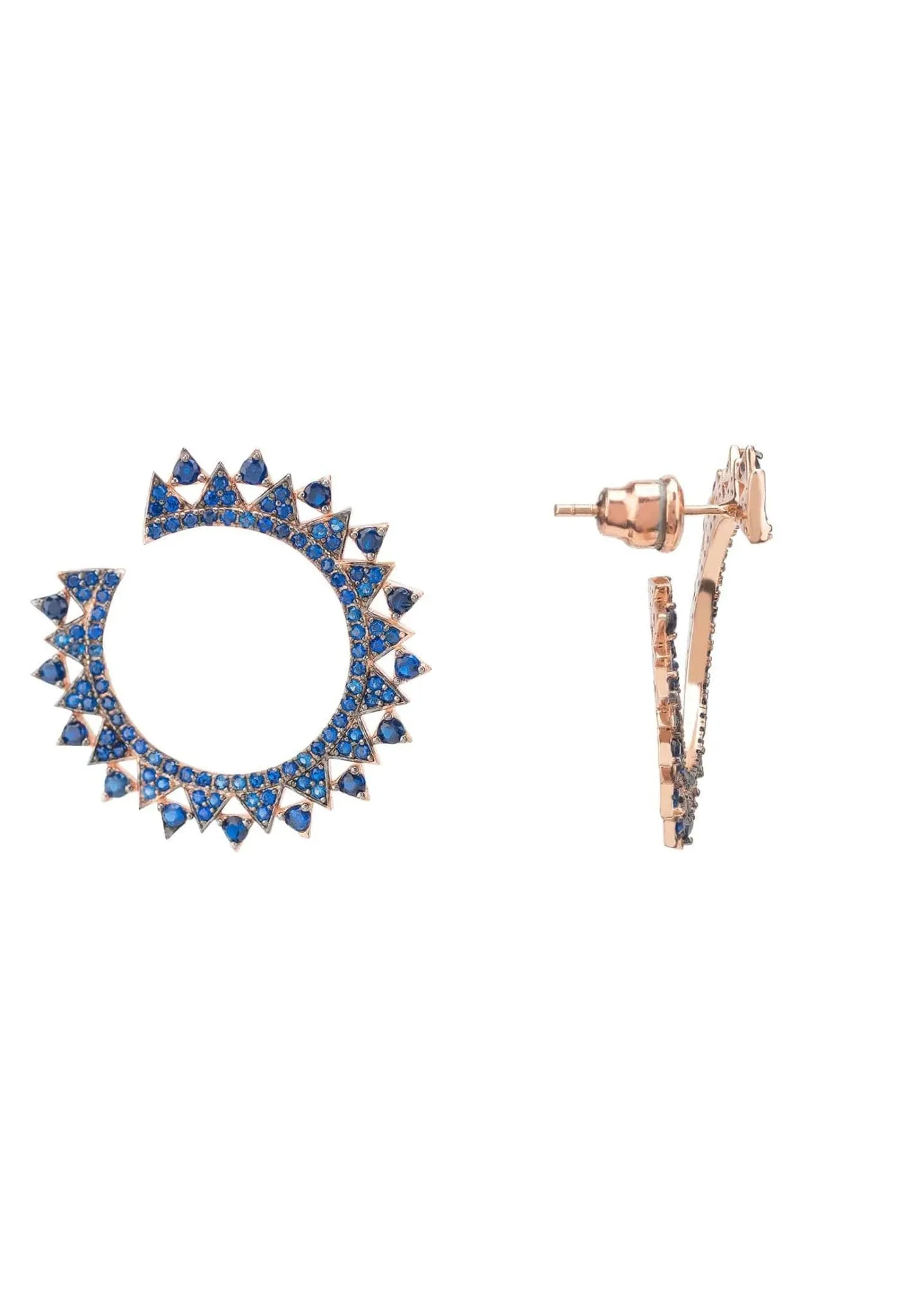 Apollo Hoops Sapphire Blue Rosegold