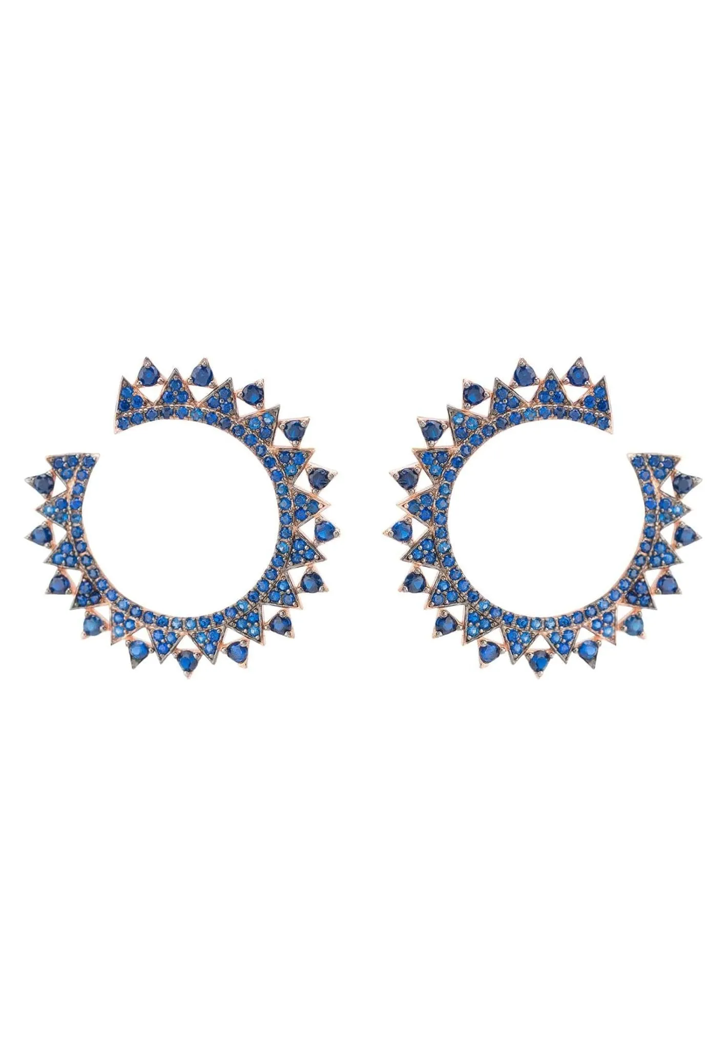 Apollo Hoops Sapphire Blue Rosegold