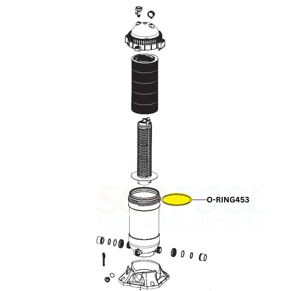 Aquastar Lid O-Ring For PLF27000 And PLF35000 Pipeline Filters | O-RING453