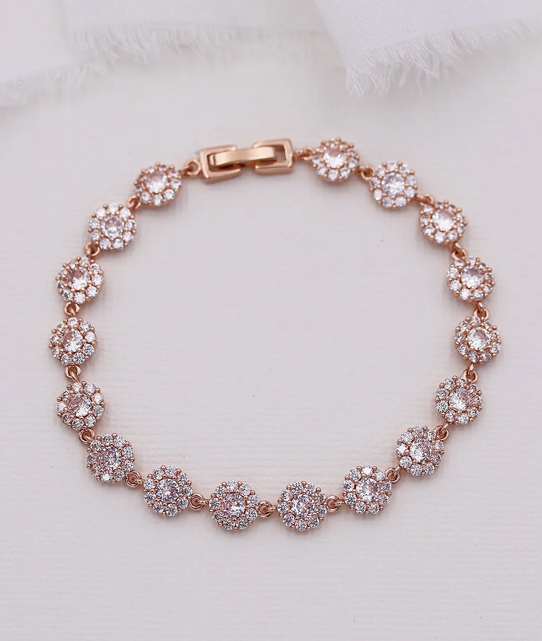 Aubrie Halo CZ Bracelet