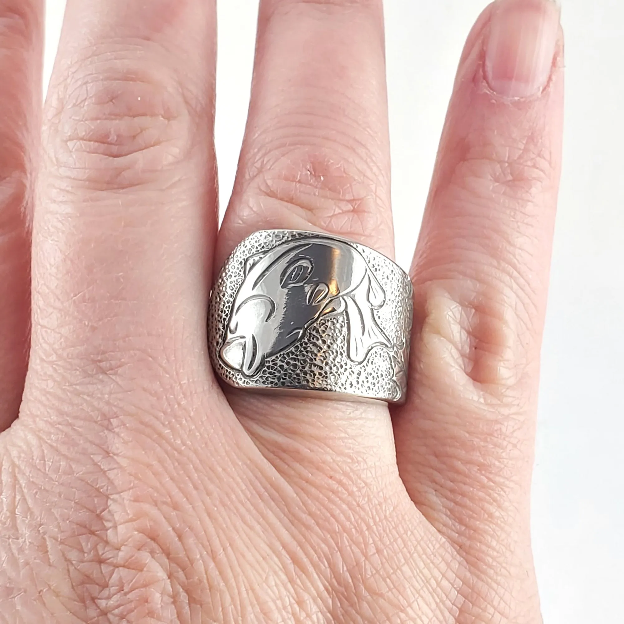 Bass Fish Stainless Steel Spoon Ring