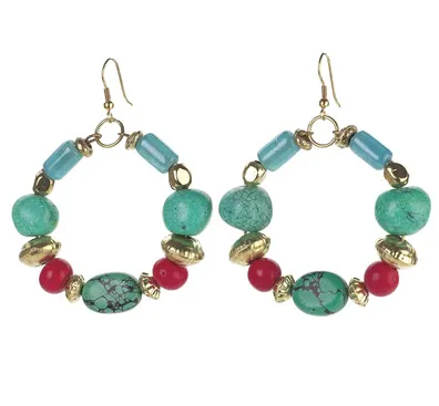 Beaded Hoops
