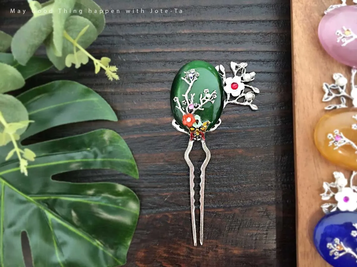 Beautiful Flowers and Leaves Hairpin (4 Colors)