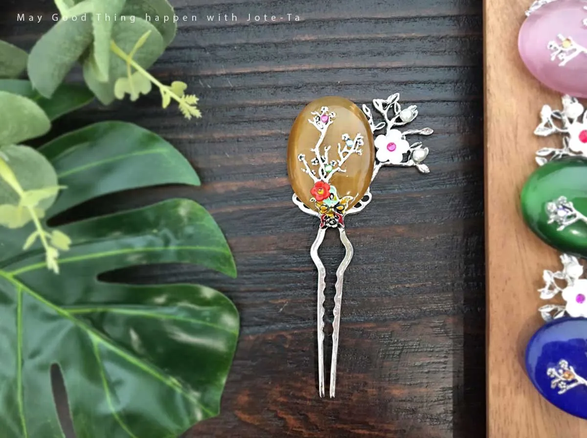 Beautiful Flowers and Leaves Hairpin (4 Colors)