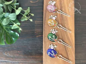 Beautiful Flowers and Leaves Hairpin (4 Colors)