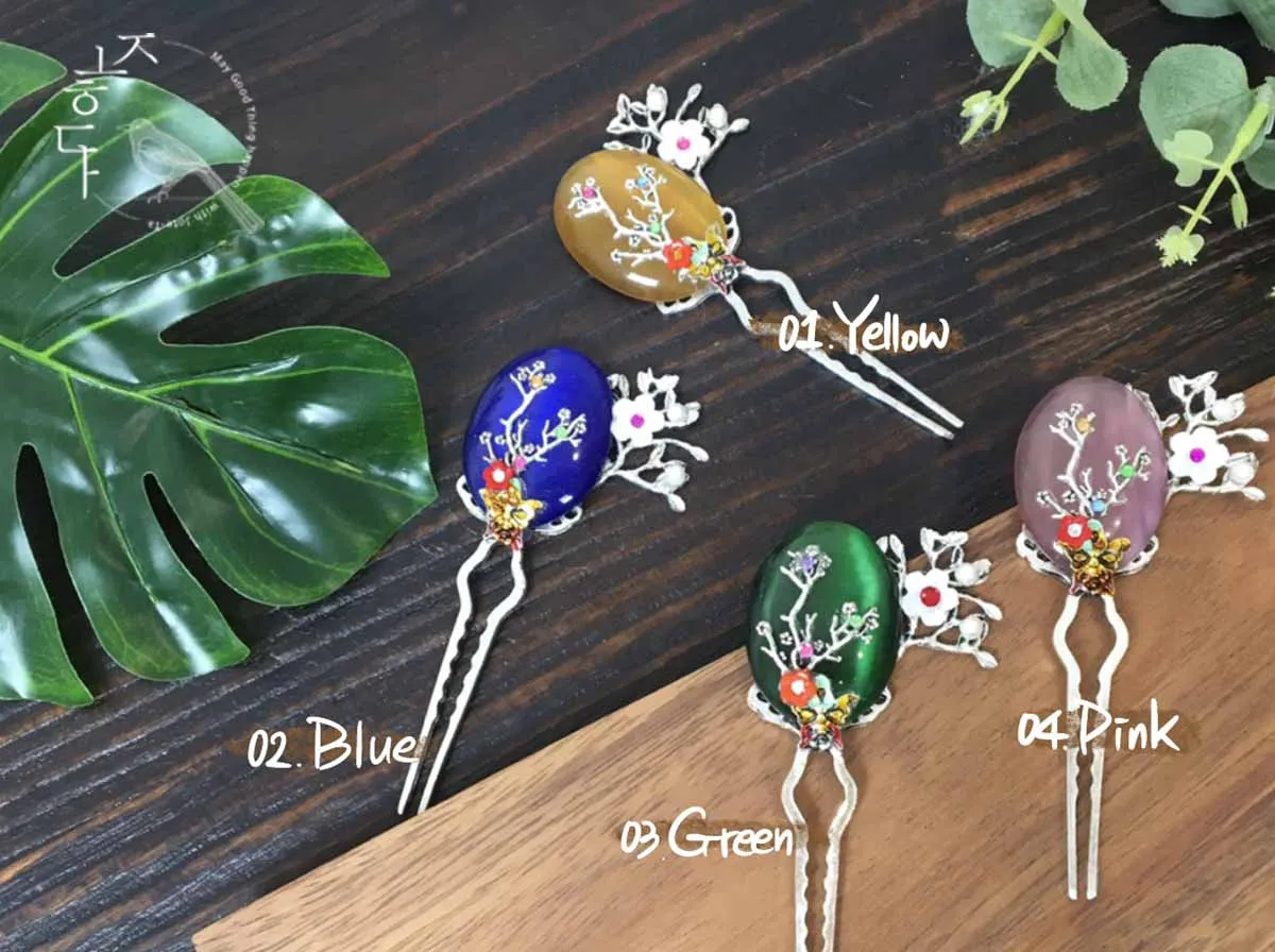 Beautiful Flowers and Leaves Hairpin (4 Colors)