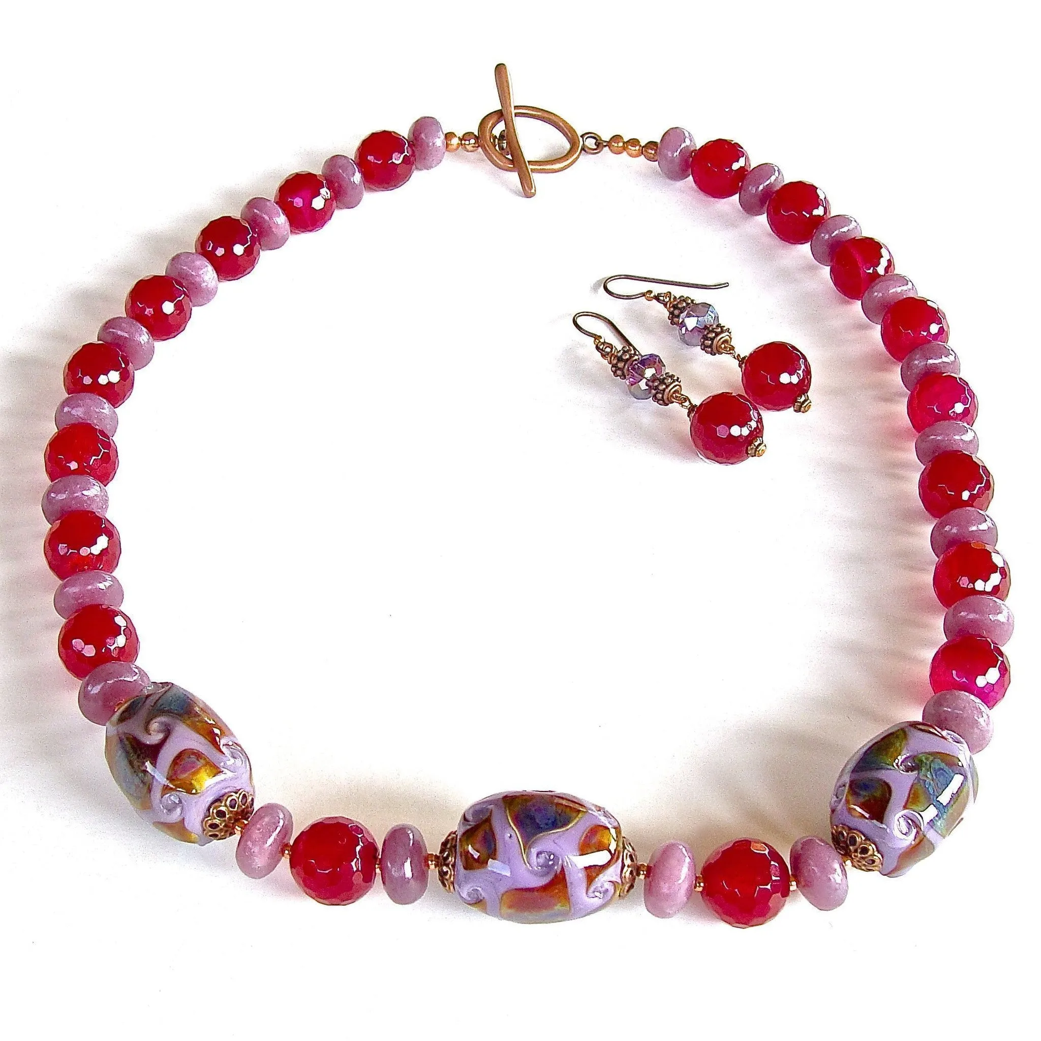 Berryland: 20" Beaded Jewel Tone Necklace Set