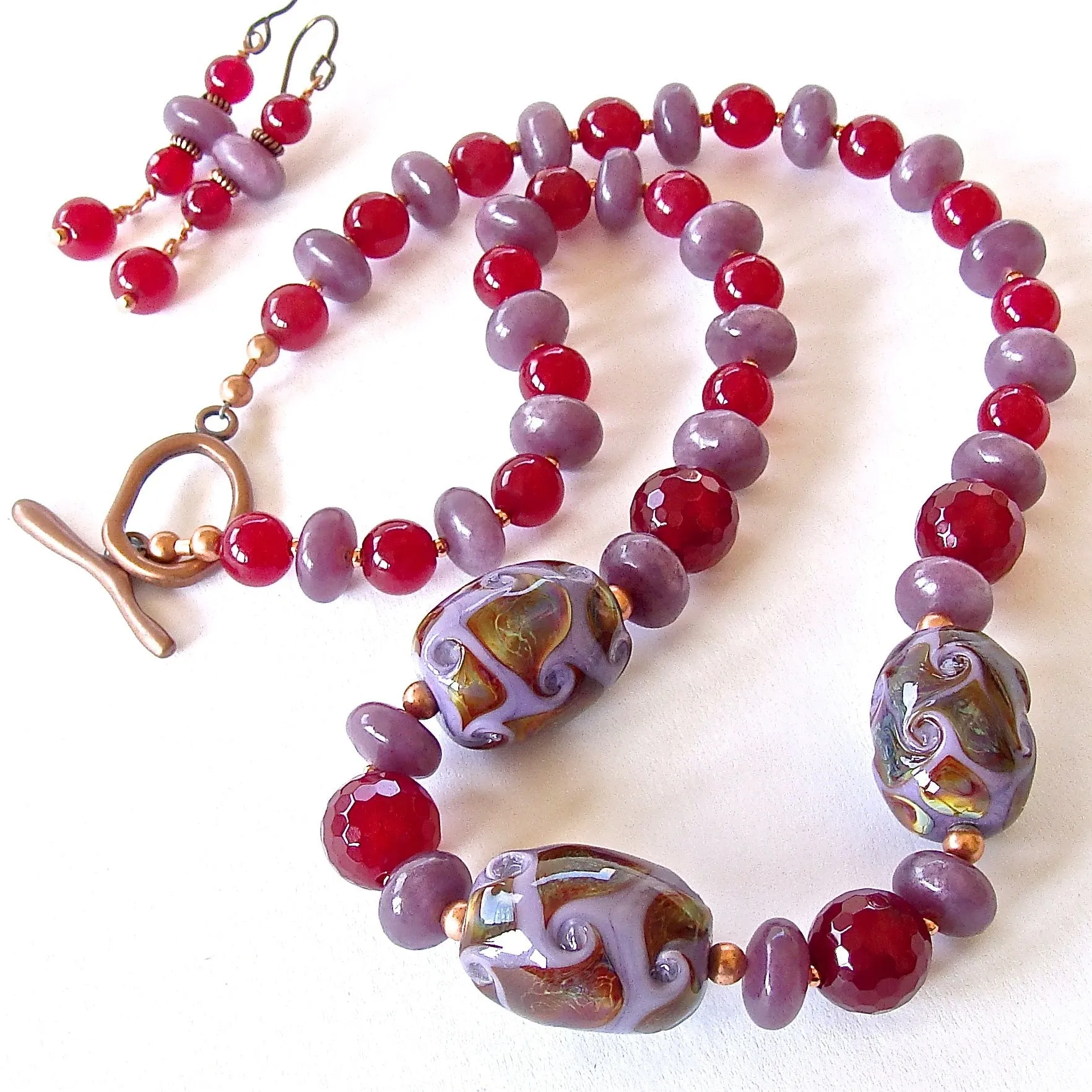 Berryland: 20" Beaded Jewel Tone Necklace Set