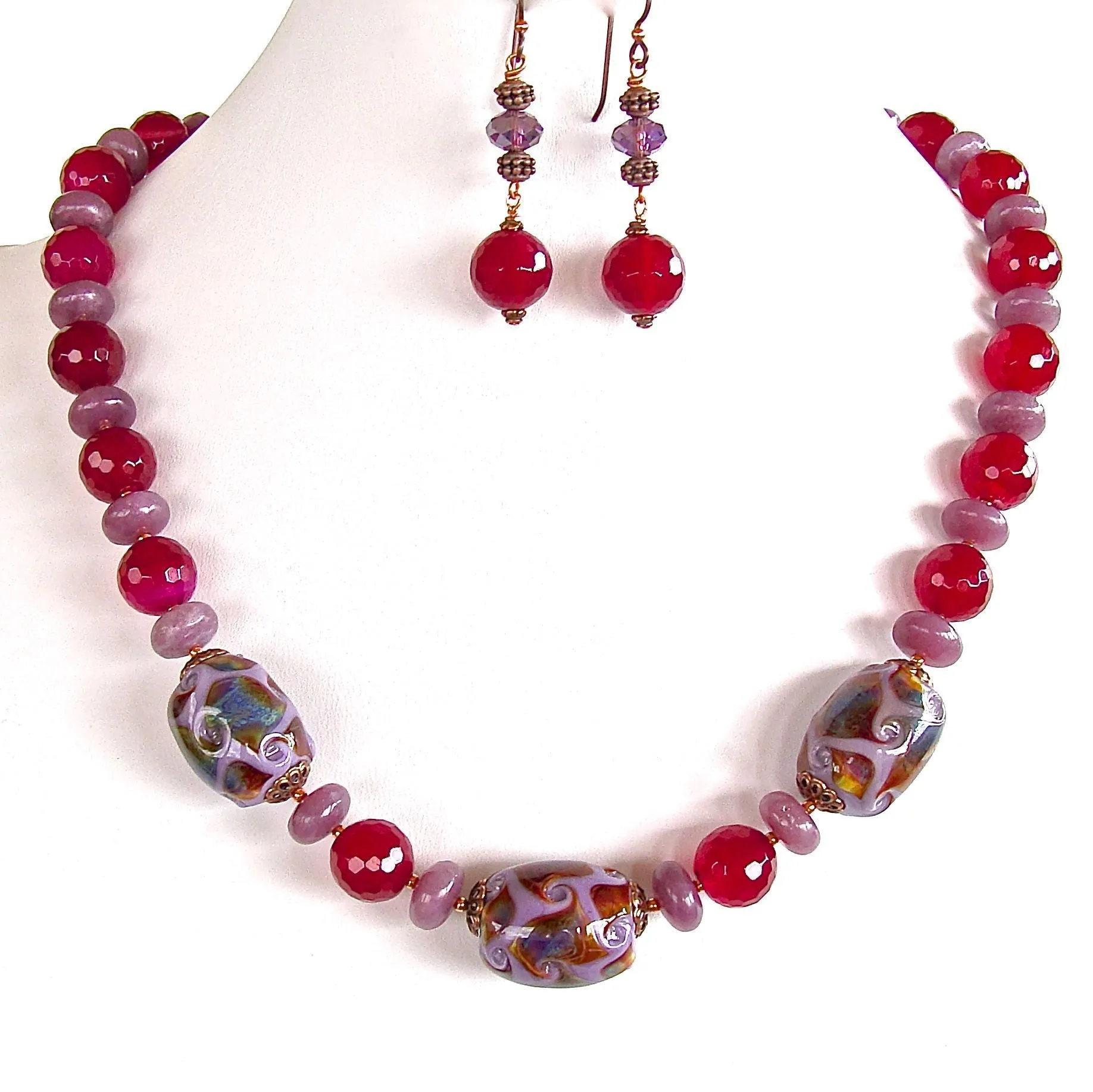 Berryland: 20" Beaded Jewel Tone Necklace Set