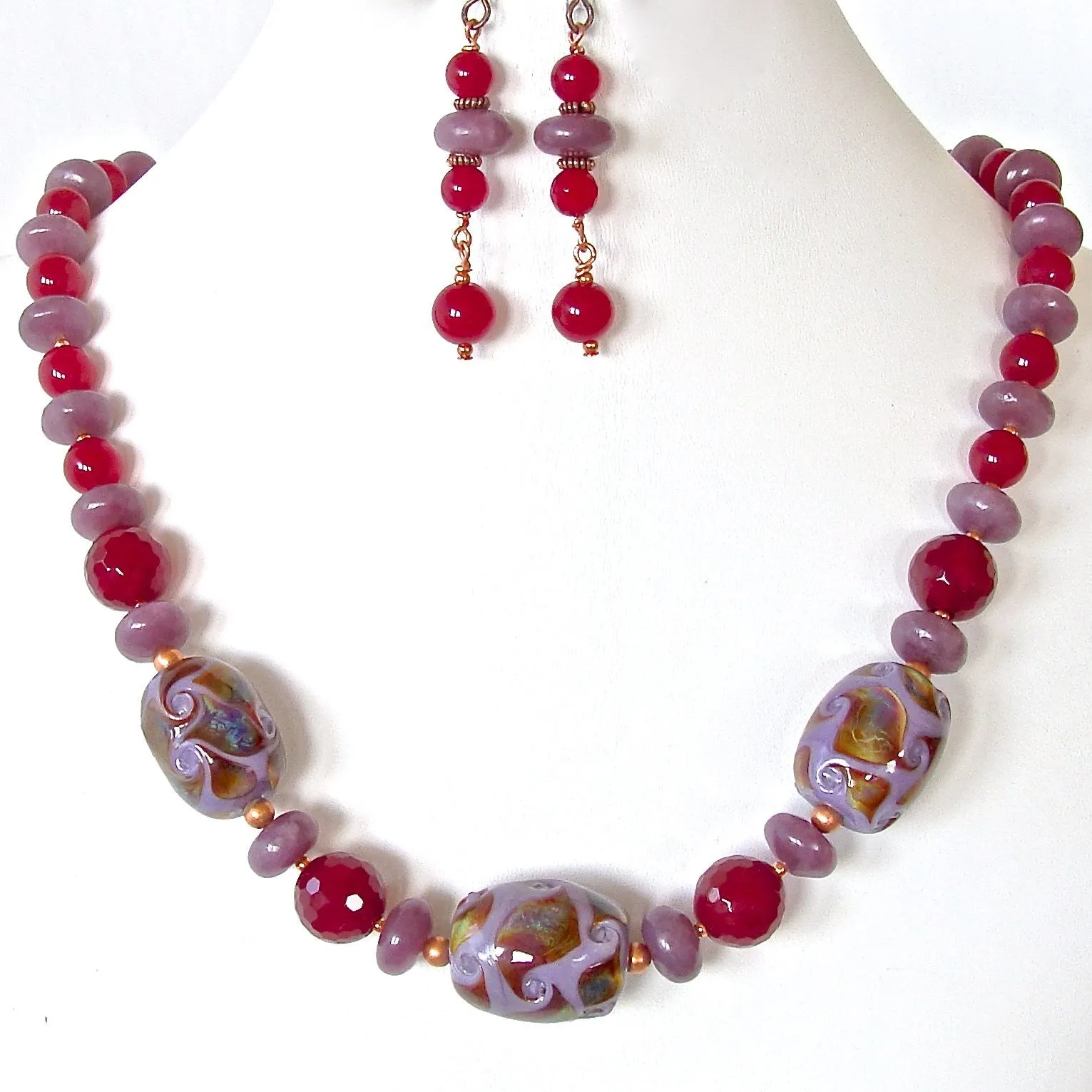 Berryland: 20" Beaded Jewel Tone Necklace Set