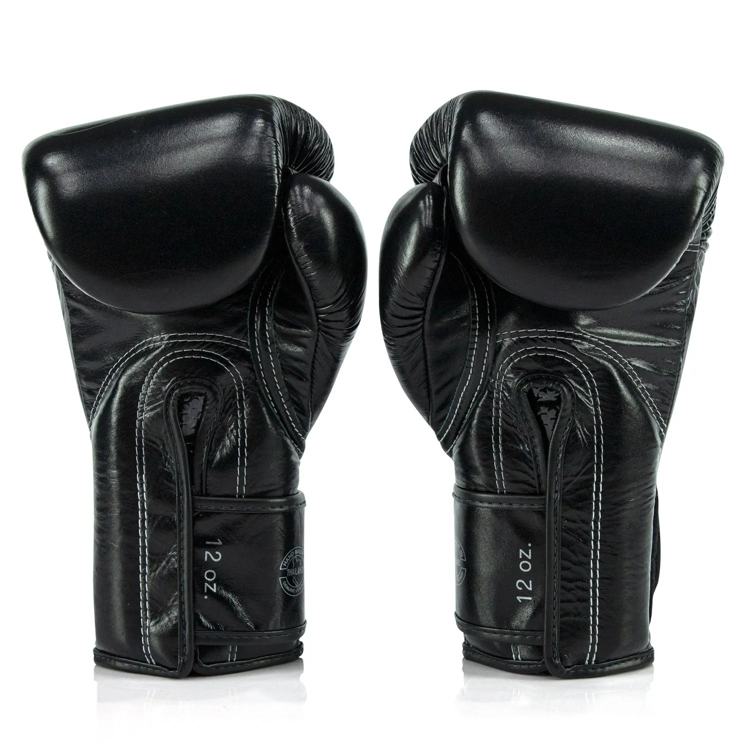 BGVG3 Fairtex X Glory Black-Gold Velcro Boxing Gloves