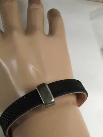 Black Man's Embossed Leather Bracelet