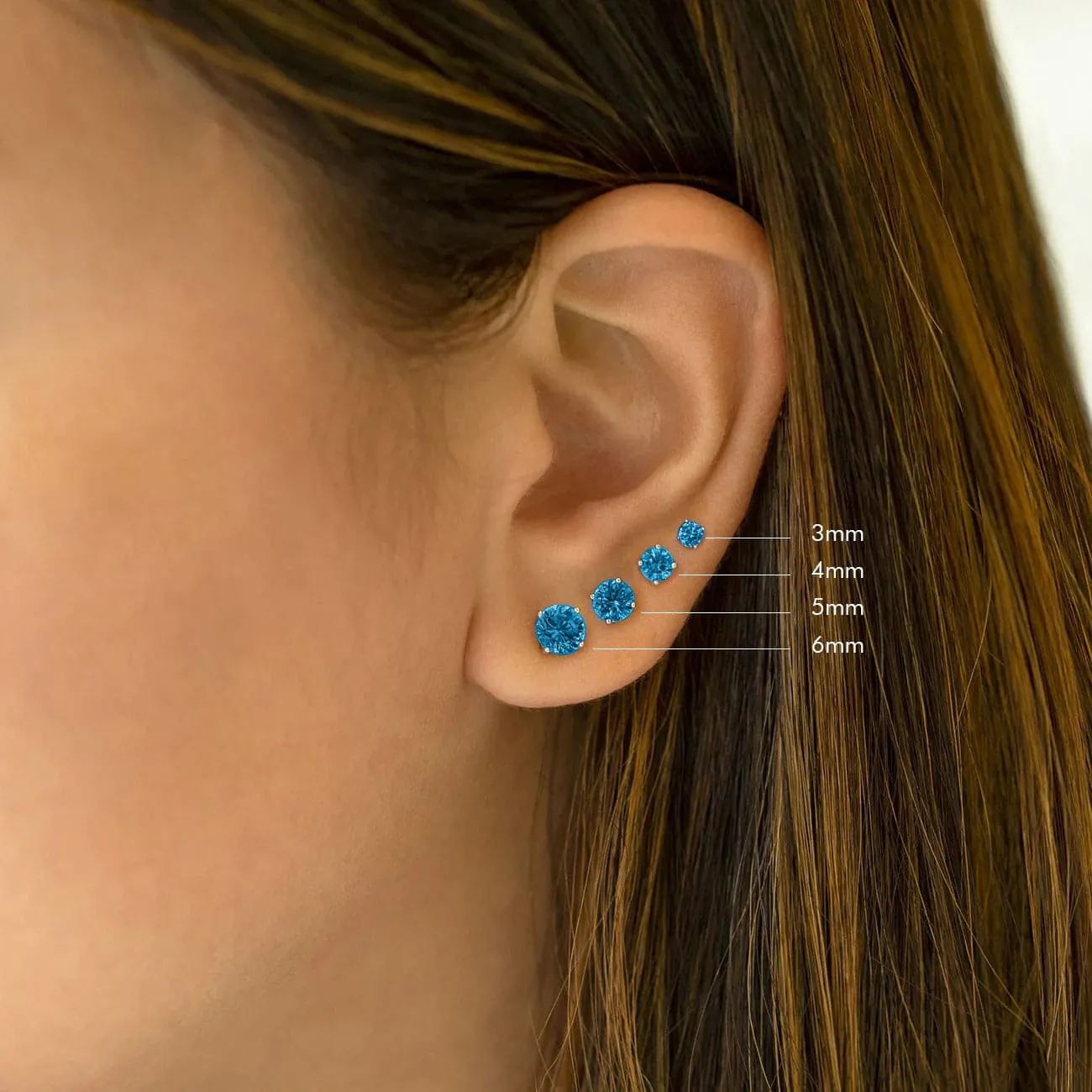 Blue Topaz Studs